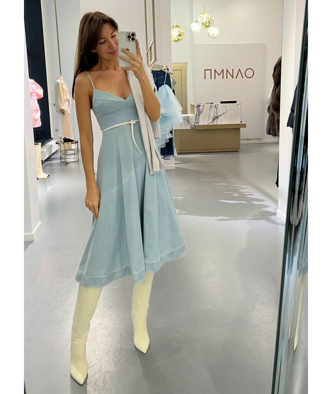 ZIMMERMANN Голубое деним повседневное платье, фото 2