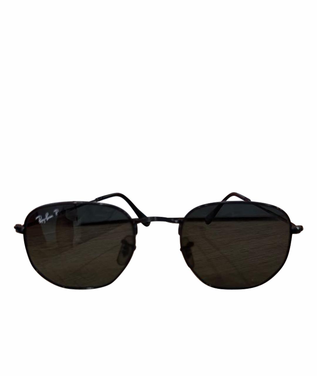 RAY BAN Черные металлические солнцезащитные очки, фото 1