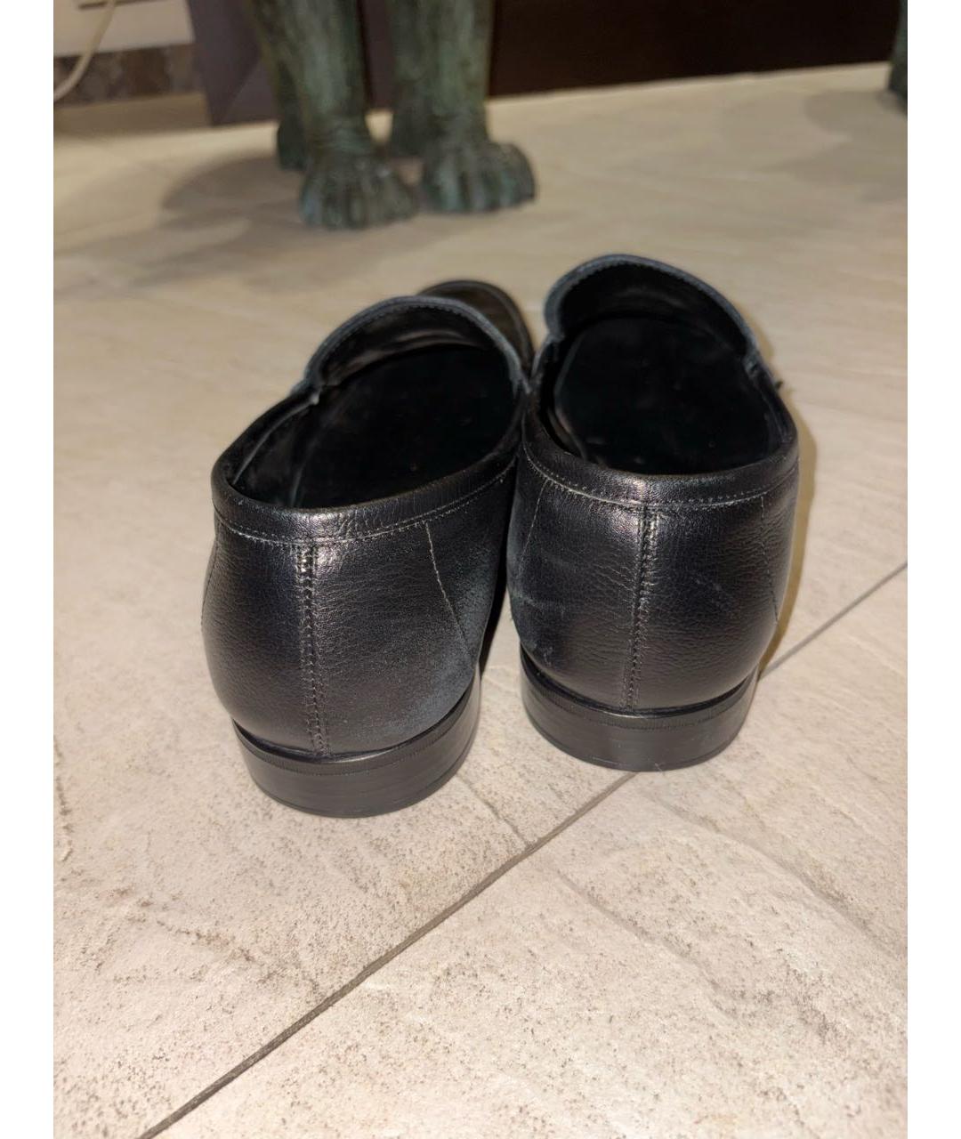 FERRAGAMO Черные кожаные туфли, фото 4