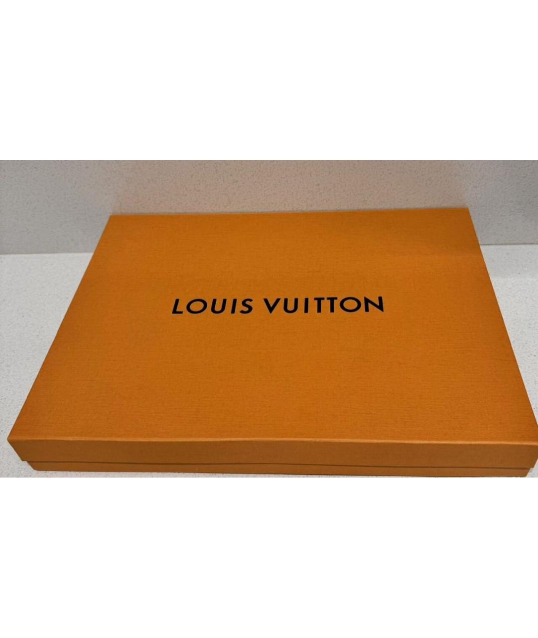 LOUIS VUITTON Синий шелковый платок, фото 5