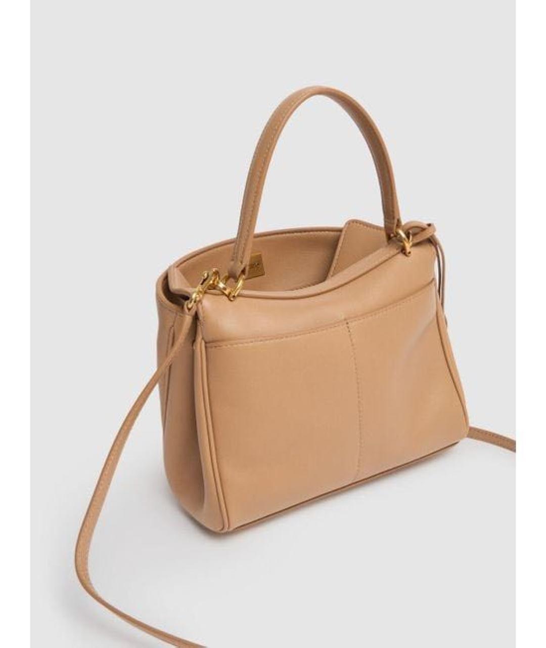 BALENCIAGA Бежевая кожаная сумка через плечо, фото 5