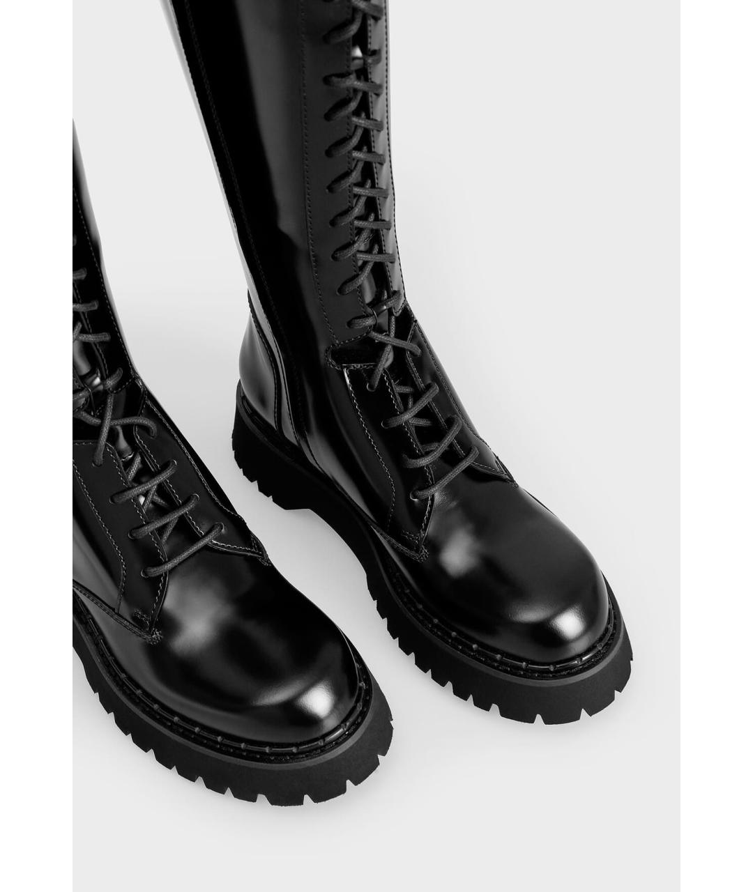 GUCCI Черные кожаные сапоги, фото 3