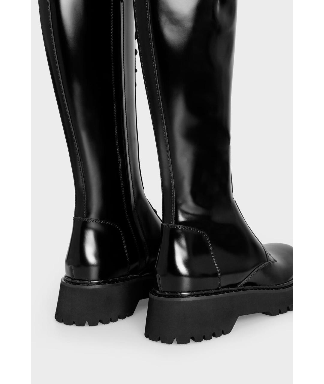 GUCCI Черные кожаные сапоги, фото 4