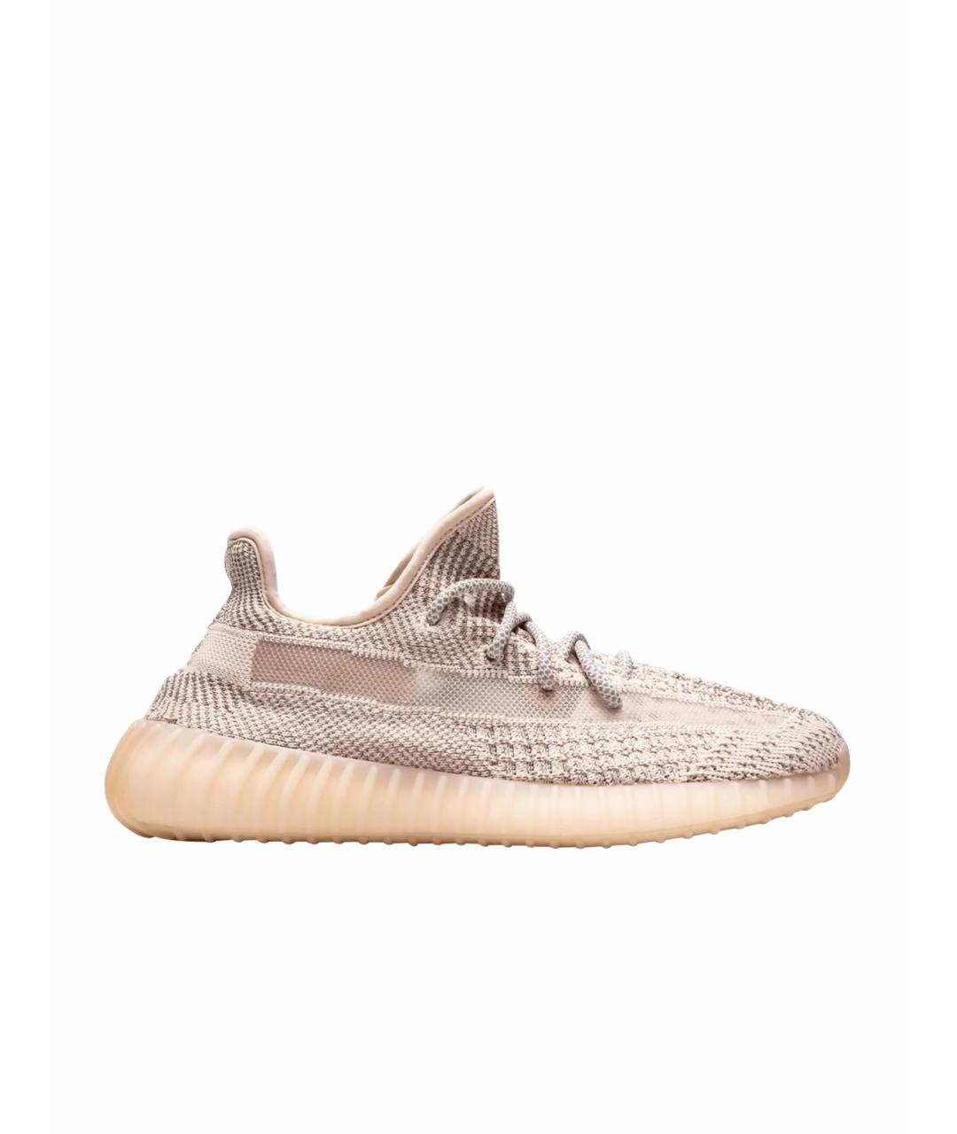 ADIDAS YEEZY Коралловые текстильные низкие кроссовки / кеды, фото 1