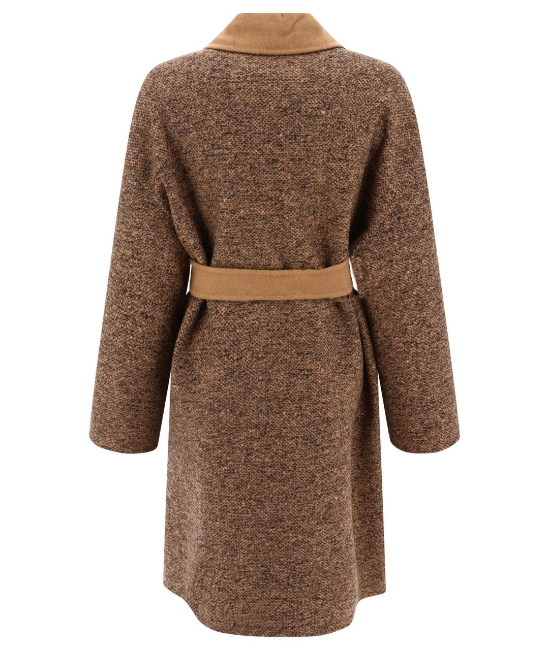 MAX MARA Коричневое шерстяное пальто, фото 3