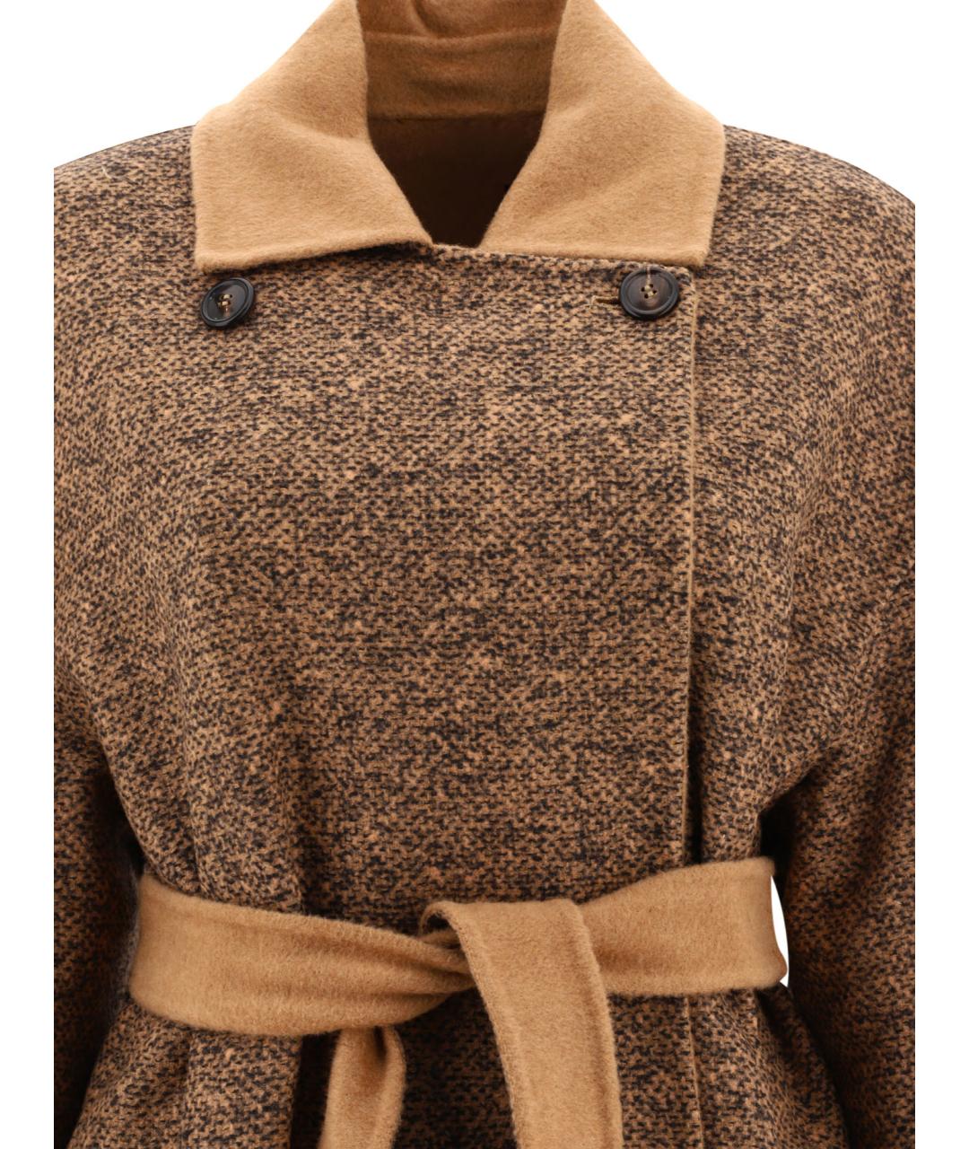 MAX MARA Коричневое шерстяное пальто, фото 5