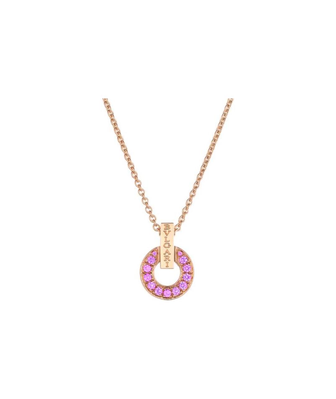 BVLGARI Розовая подвеска из розового золота, фото 2