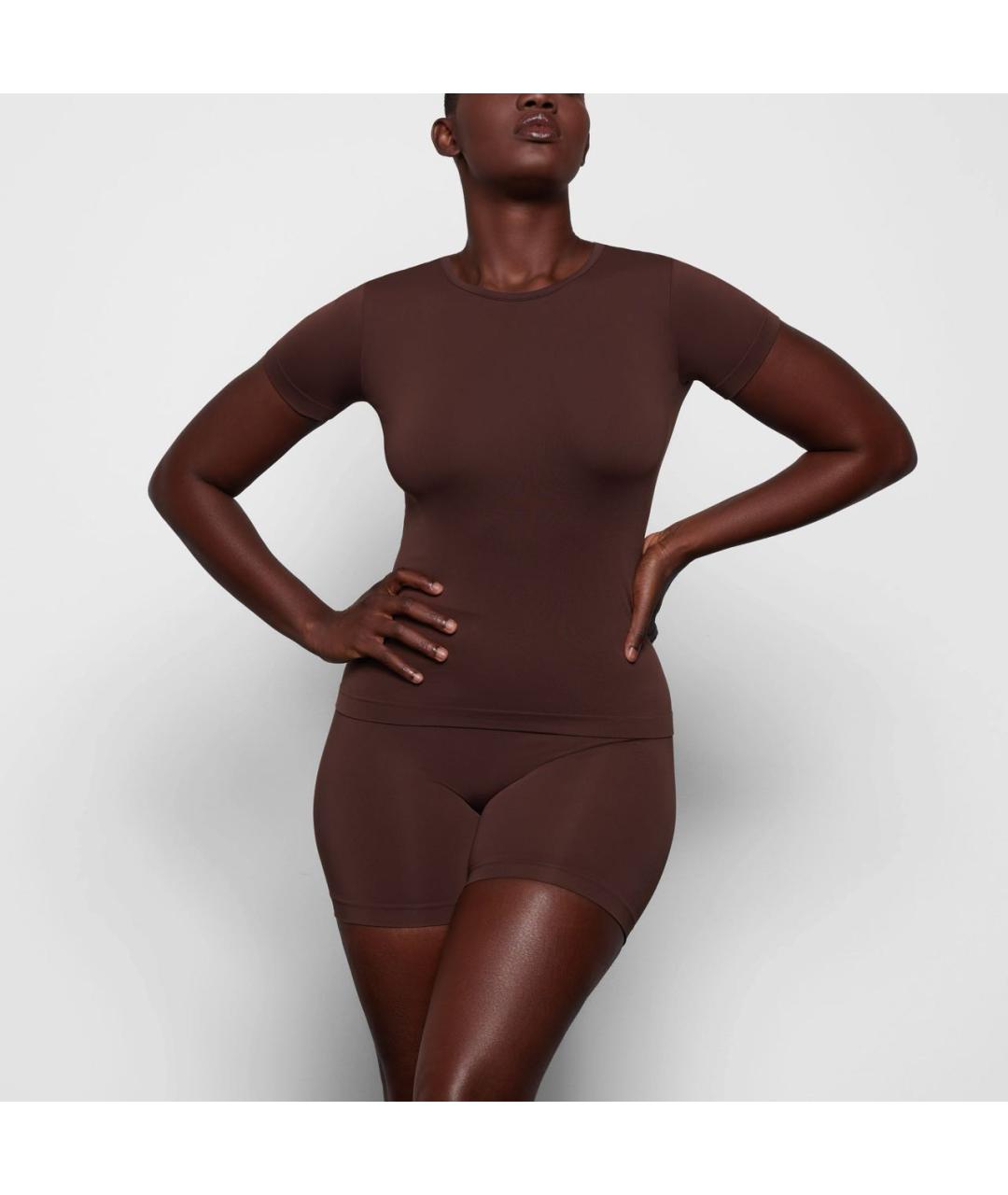 SKIMS Коричневая футболка, фото 5