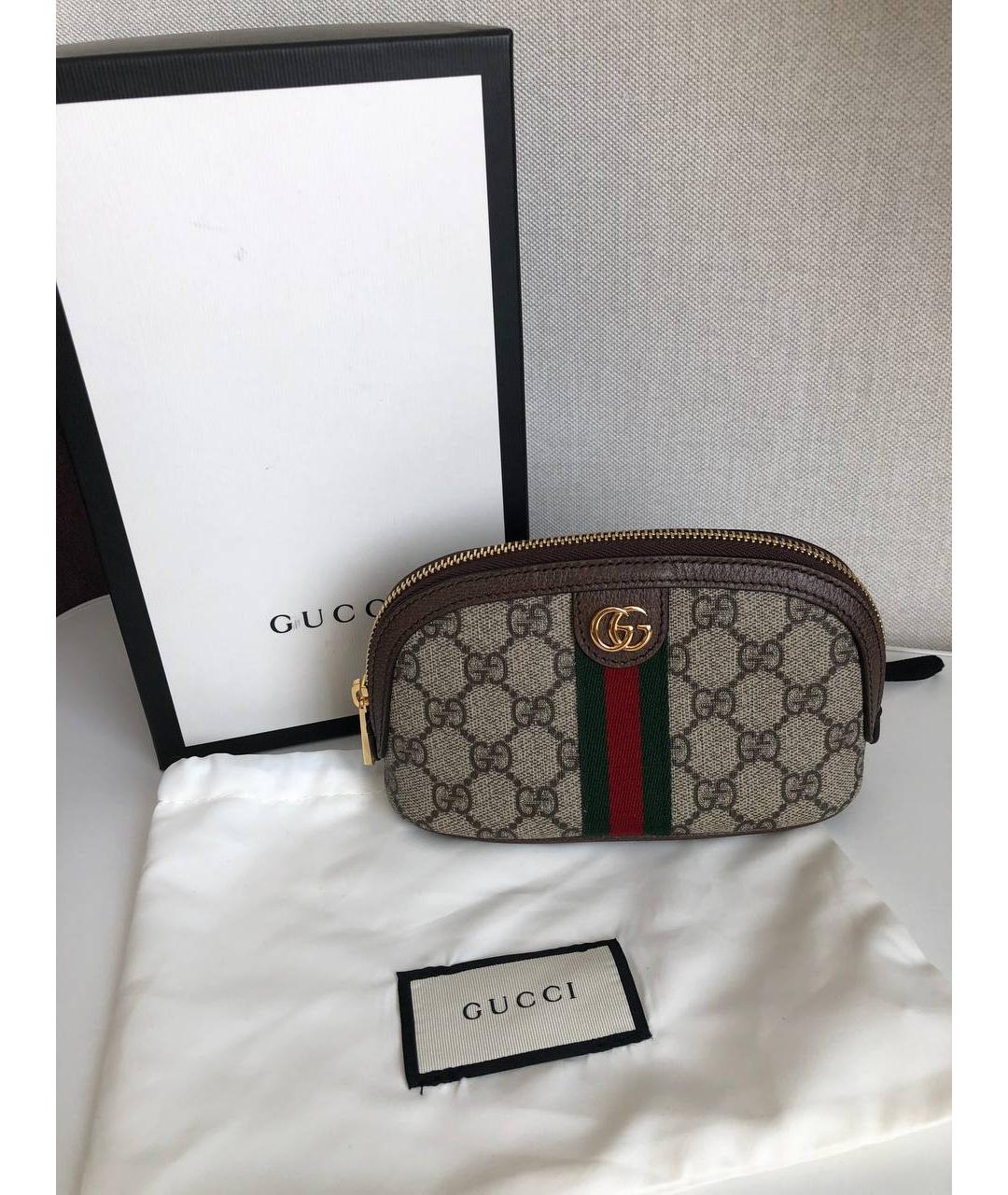 GUCCI Бежевая косметичка, фото 3