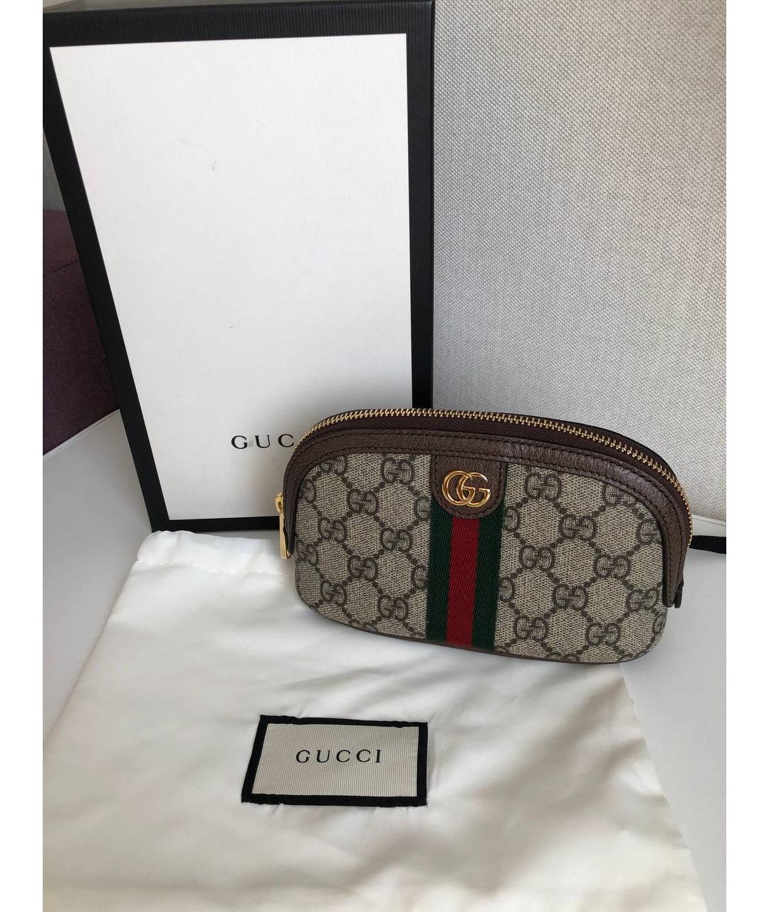 GUCCI Бежевая косметичка, фото 2