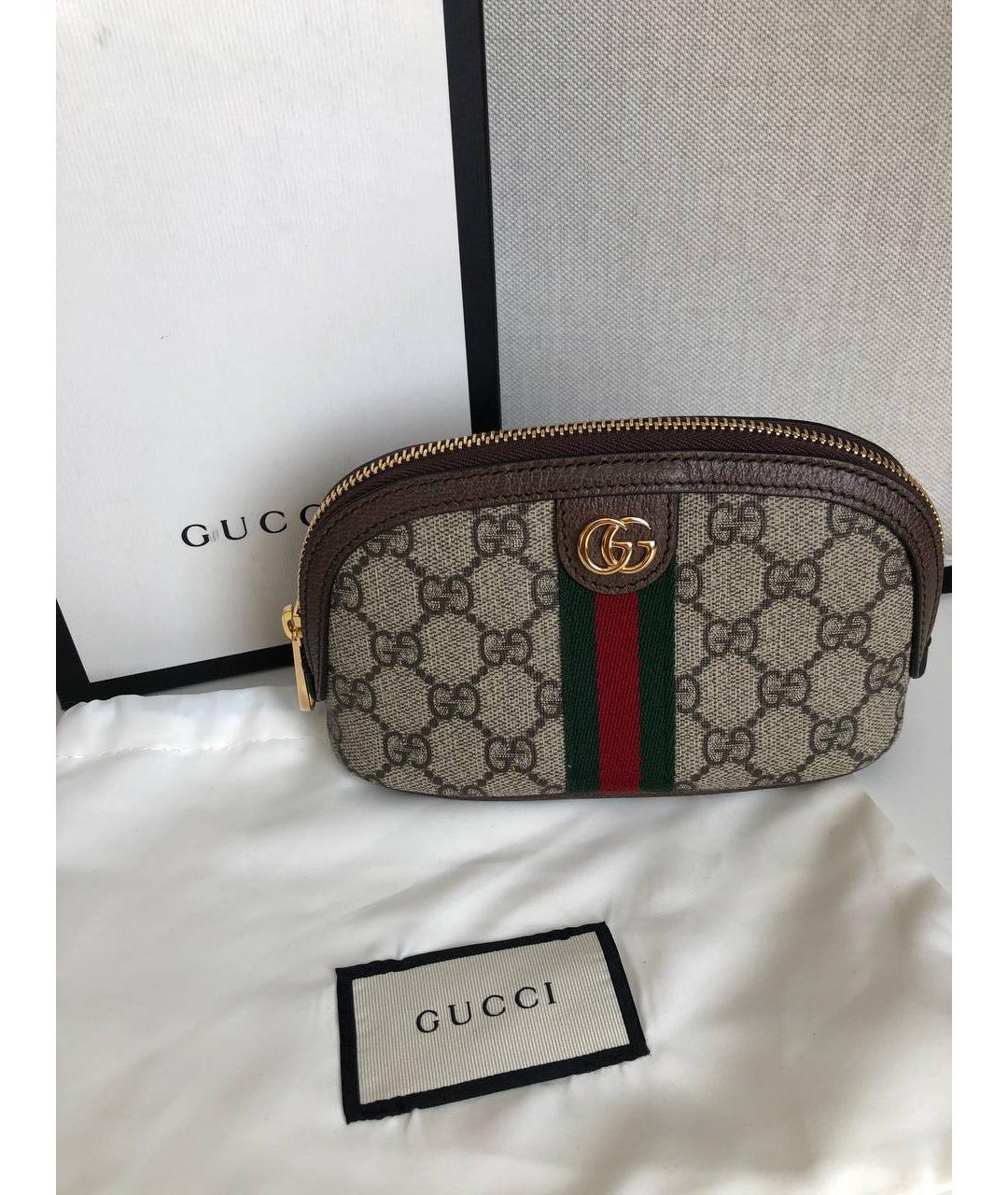 GUCCI Бежевая косметичка, фото 3