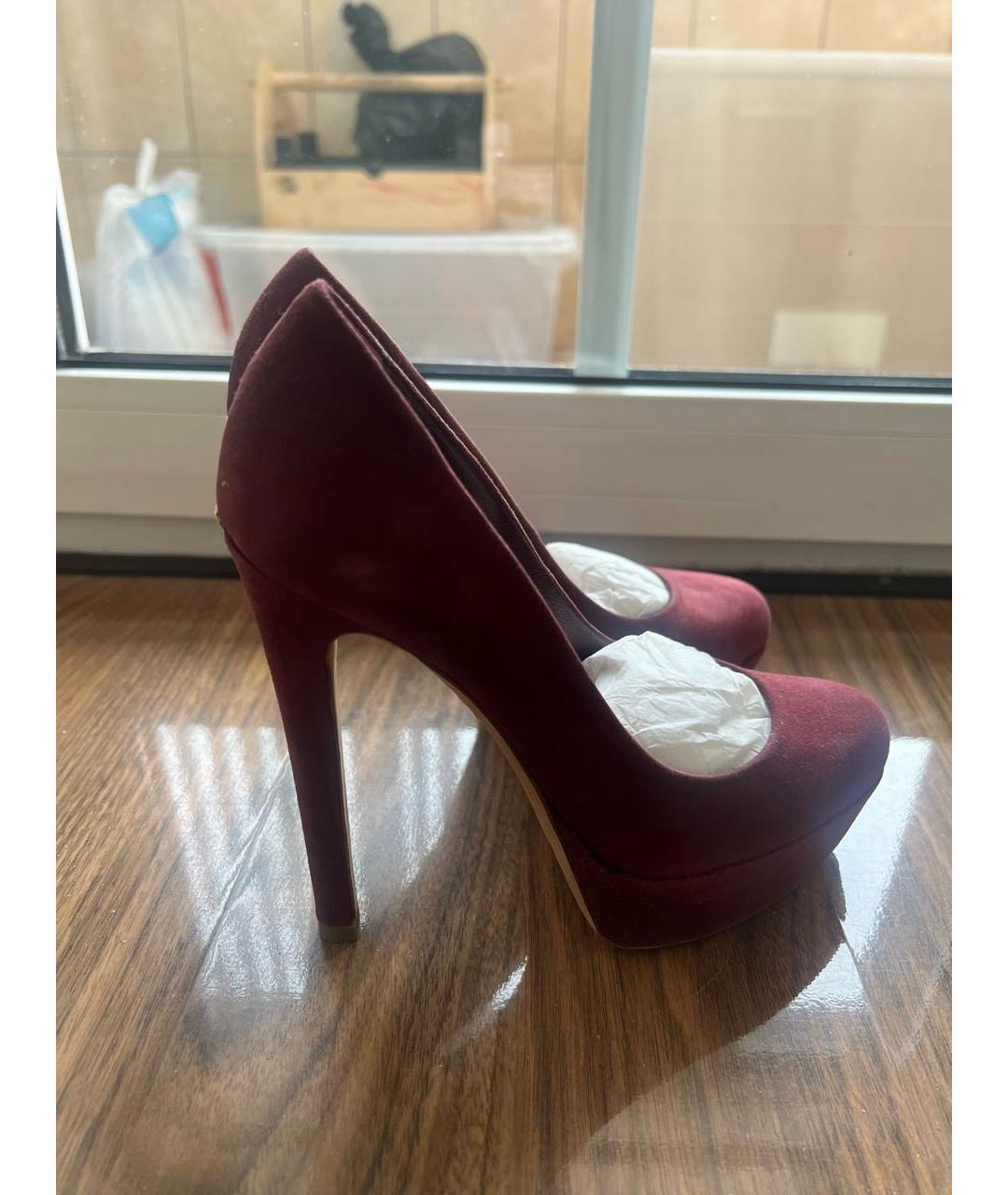 CHRISTIAN DIOR Бордовые замшевые туфли, фото 9