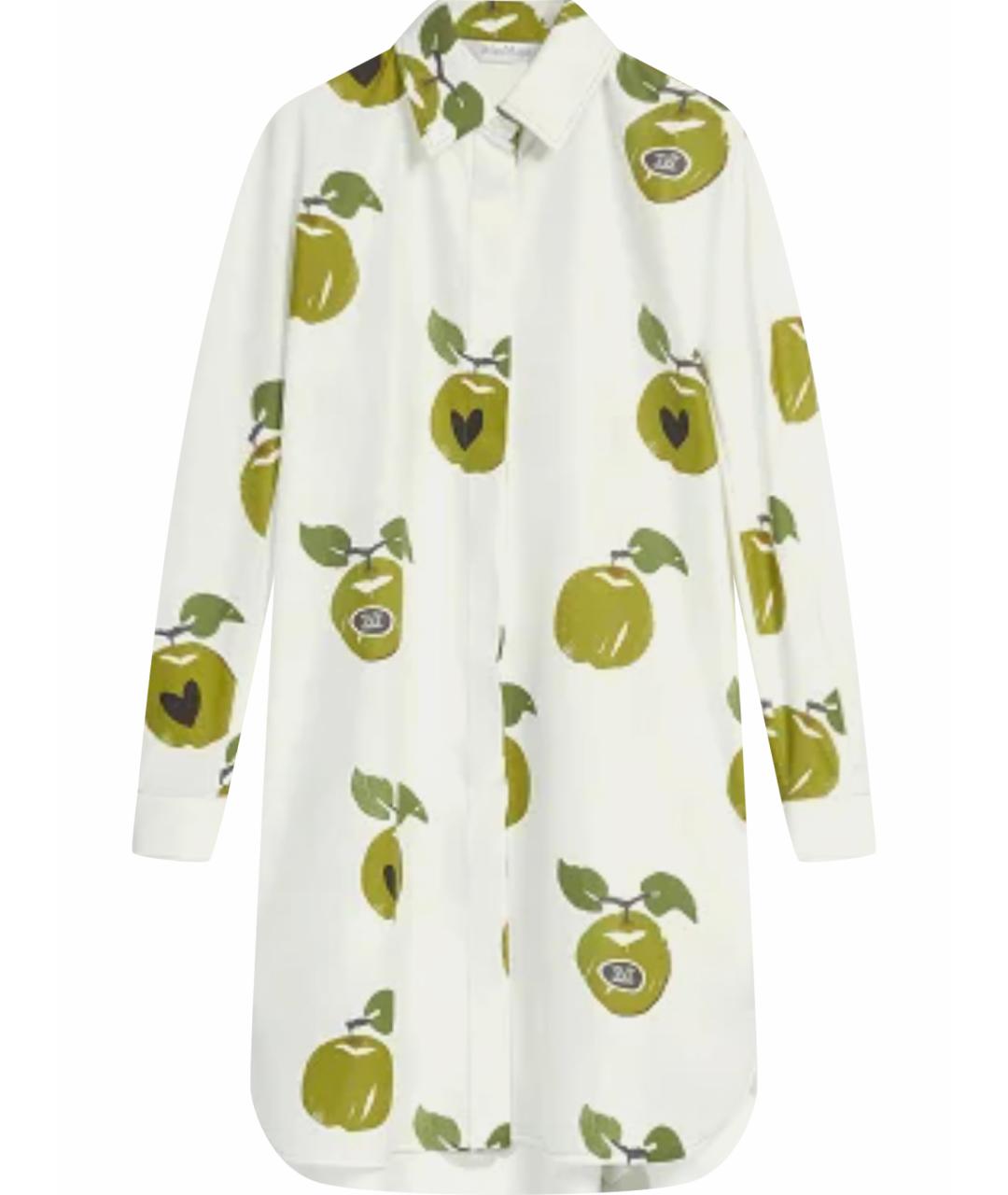 MAX MARA Белое хлопковое повседневное платье, фото 1