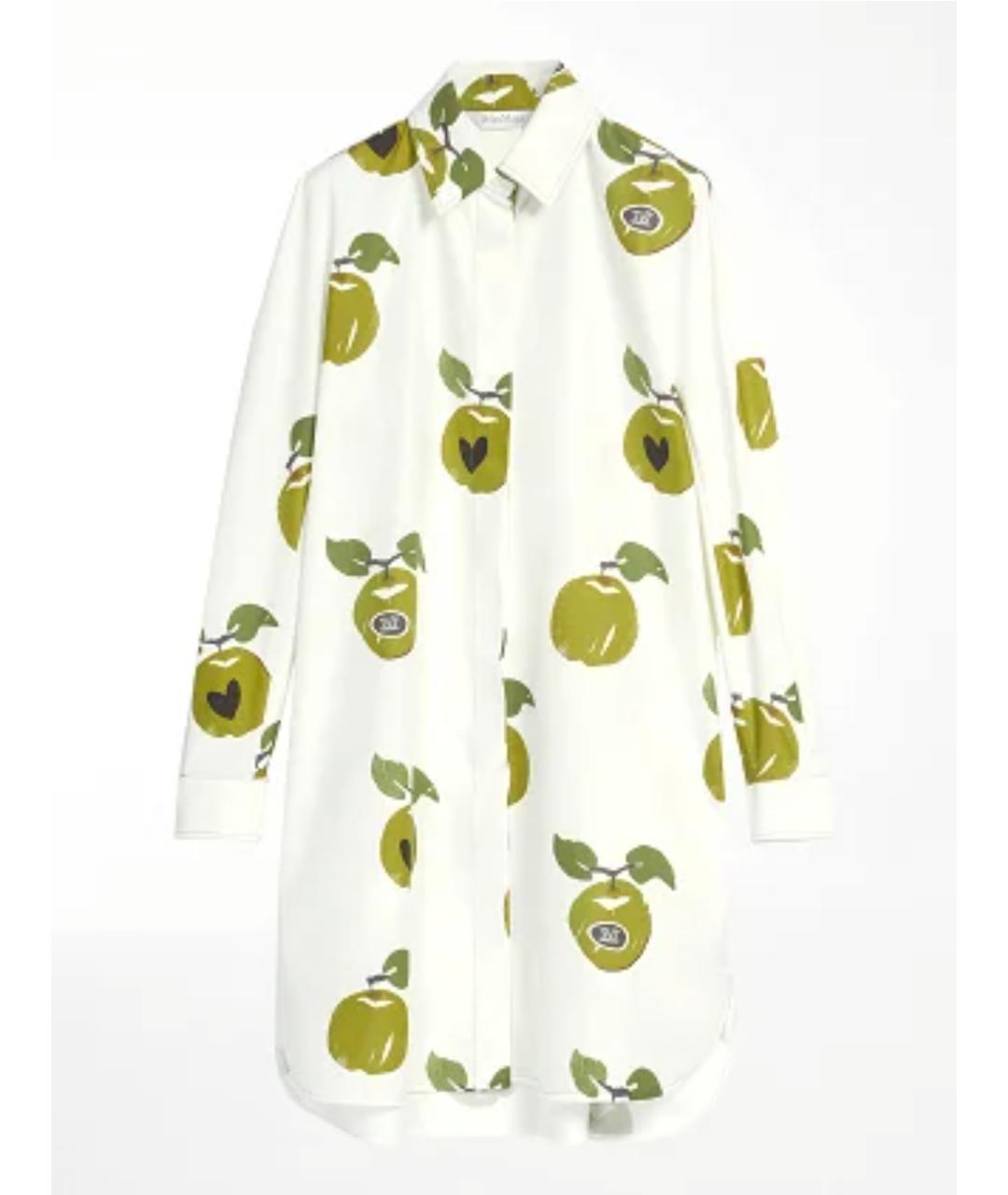 MAX MARA Белое хлопковое повседневное платье, фото 4