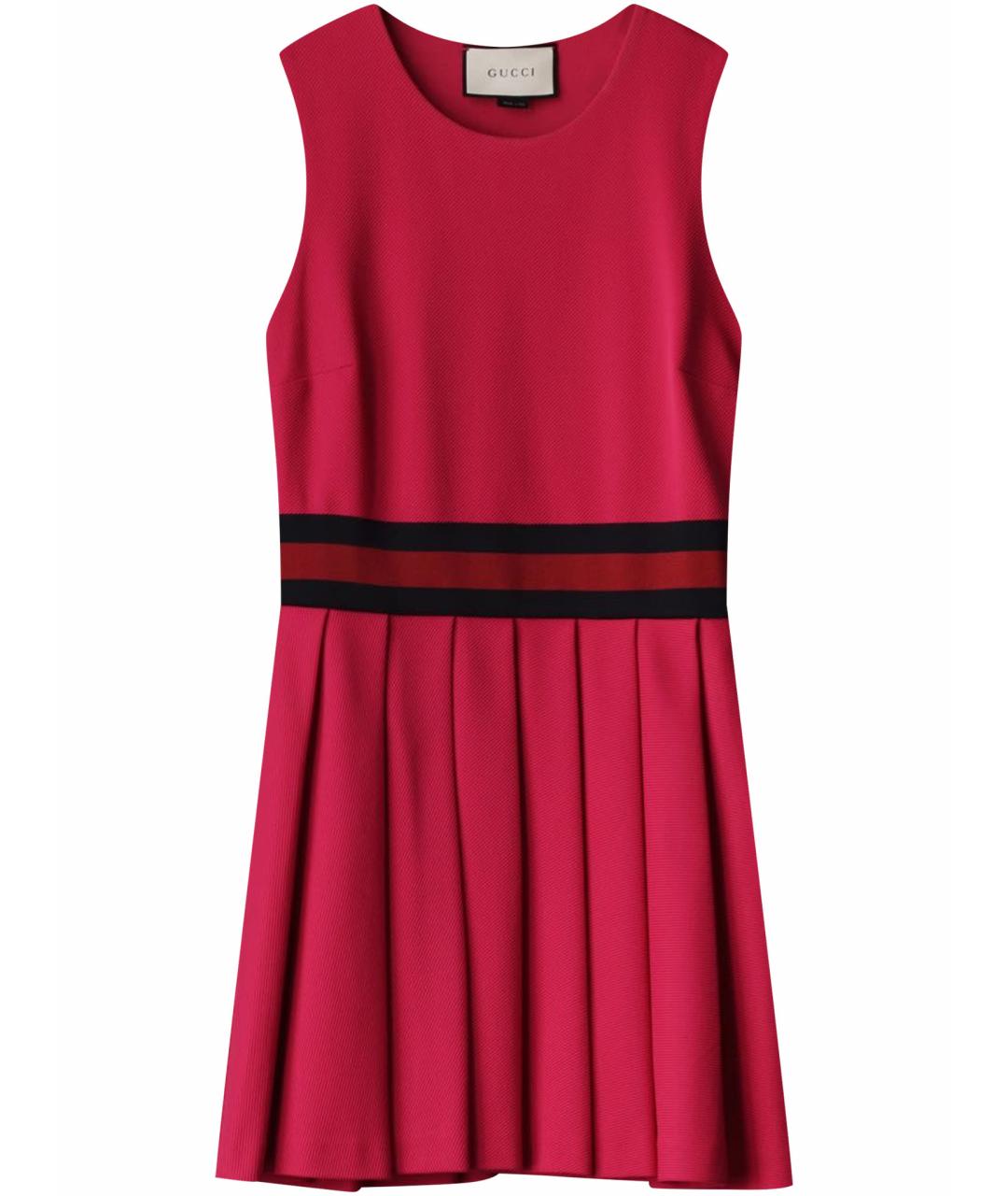 GUCCI Розовое хлопковое повседневное платье, фото 1