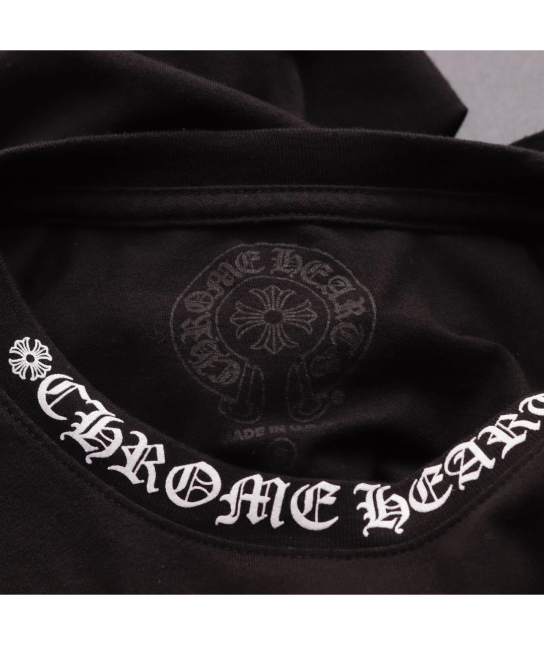 CHROME HEARTS Черная хлопковая футболка, фото 3