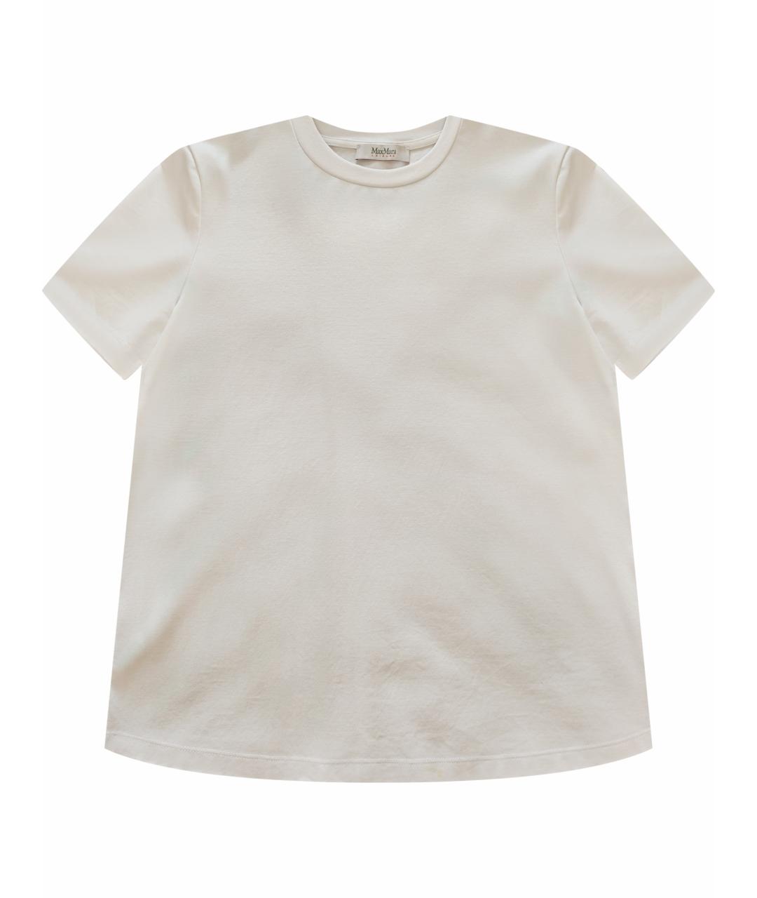 MAX MARA Белая хлопковая футболка, фото 1