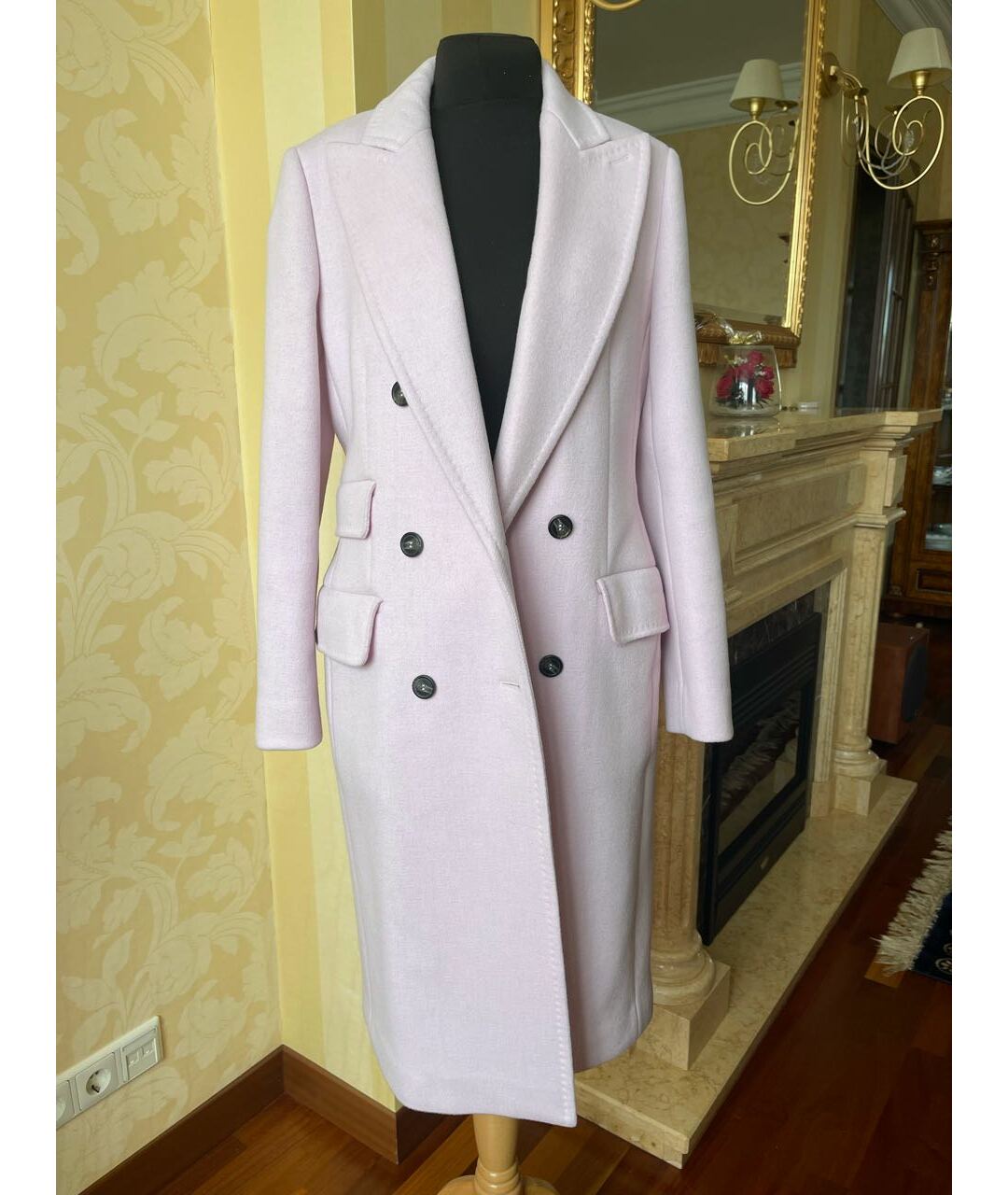 WEEKEND MAX MARA Розовое шерстяное пальто, фото 6