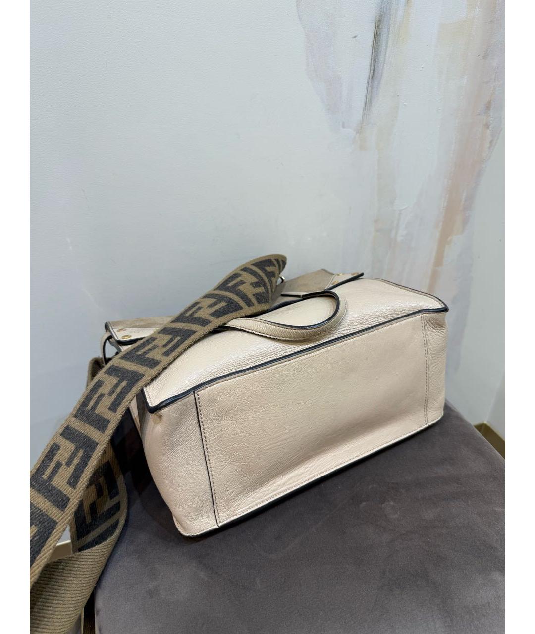 FENDI Бежевая сумка тоут, фото 6