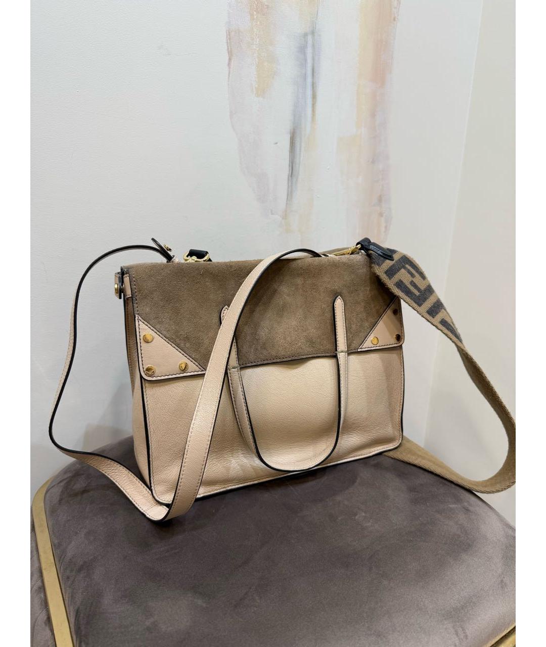 FENDI Бежевая сумка тоут, фото 5