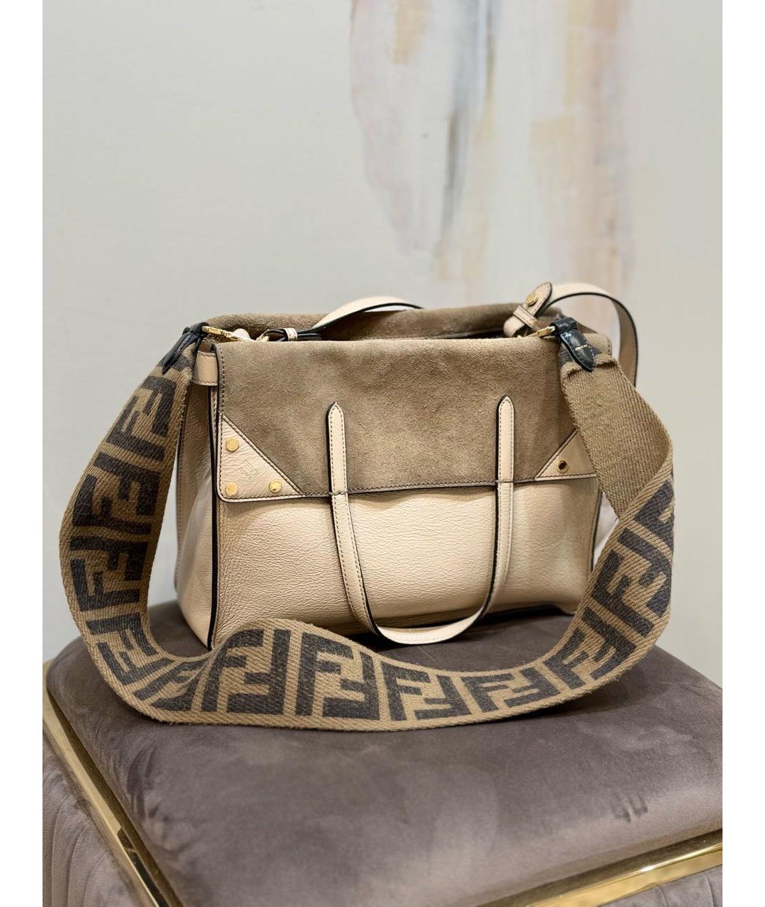 FENDI Бежевая сумка тоут, фото 2