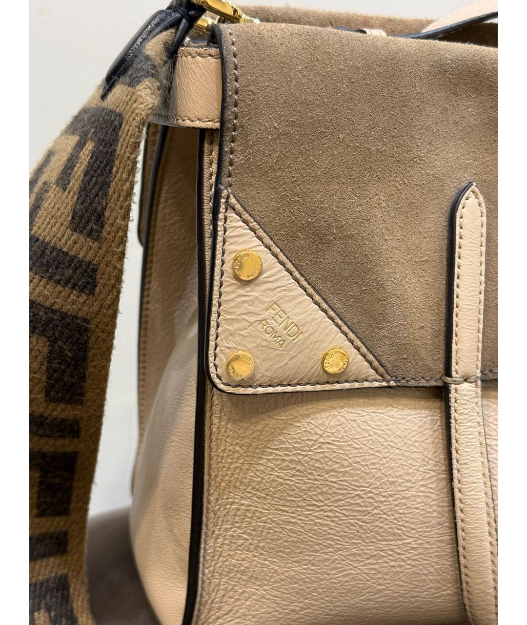 FENDI Бежевая сумка тоут, фото 7