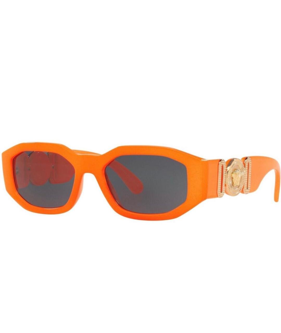VERSACE Оранжевое пластиковые солнцезащитные очки, фото 1