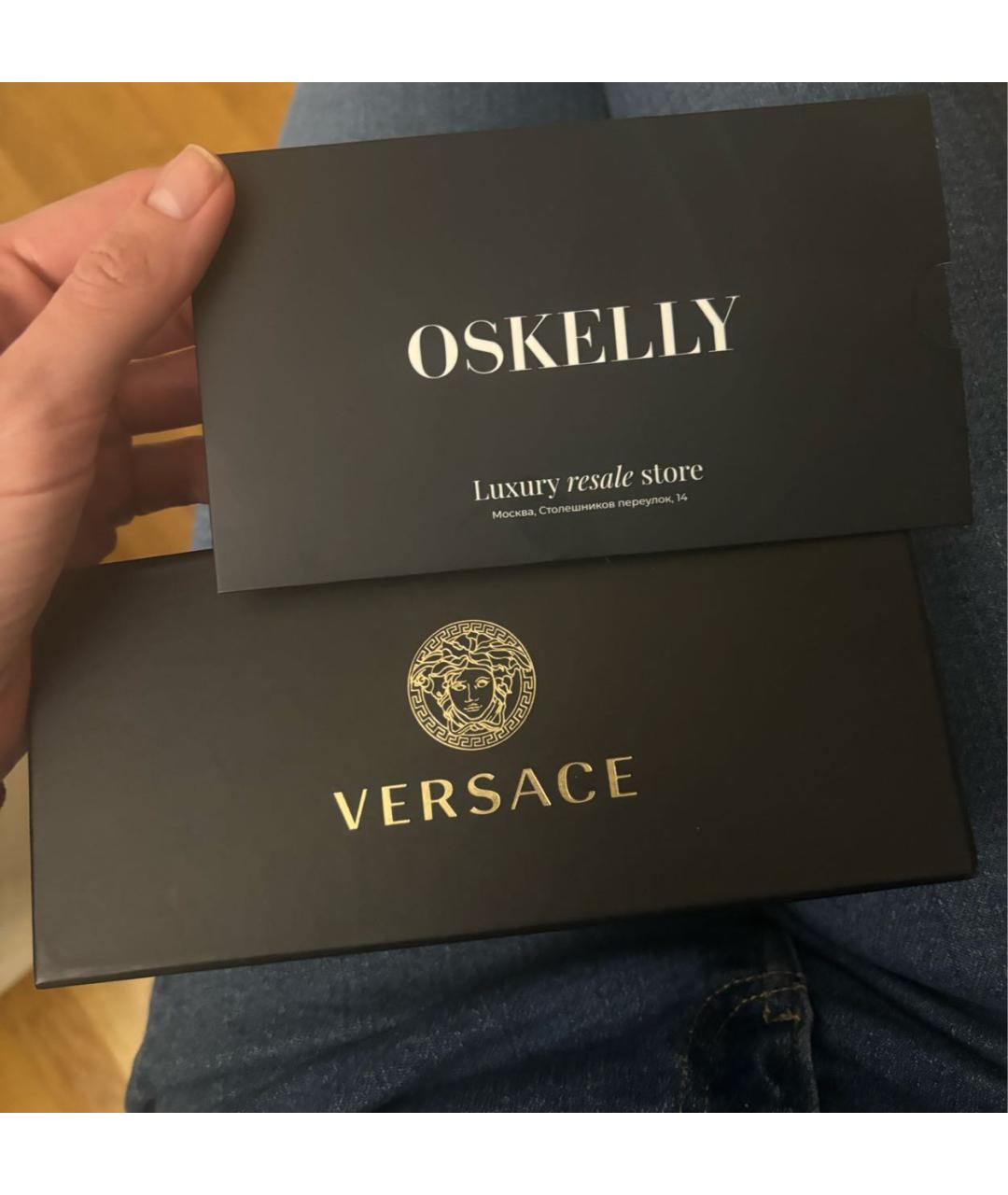VERSACE Оранжевое пластиковые солнцезащитные очки, фото 4