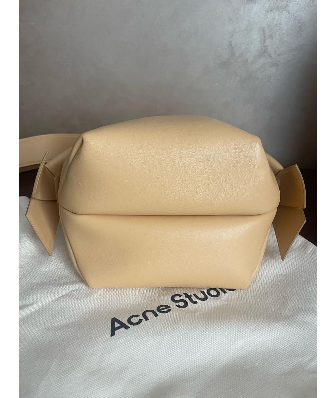 ACNE STUDIOS Горчичная кожаная сумка через плечо, фото 8