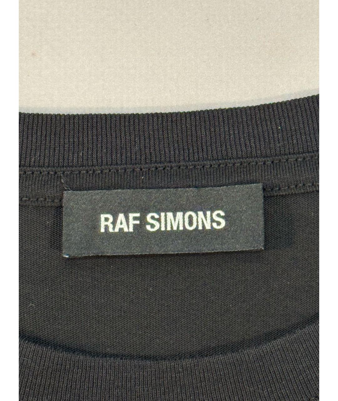 RAF SIMONS Черная хлопковая футболка, фото 5