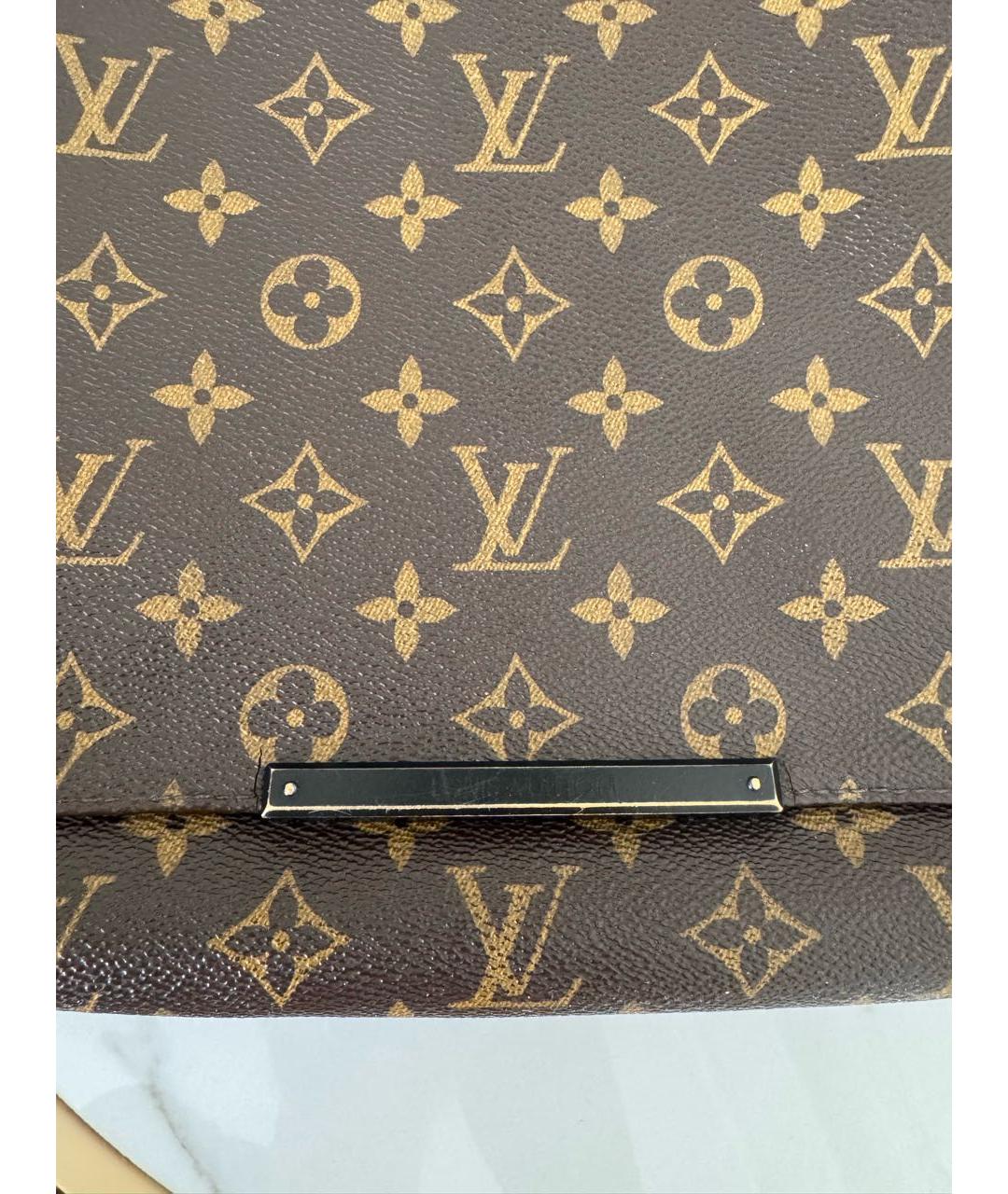 LOUIS VUITTON Коричневая кожаная поясная сумка, фото 5