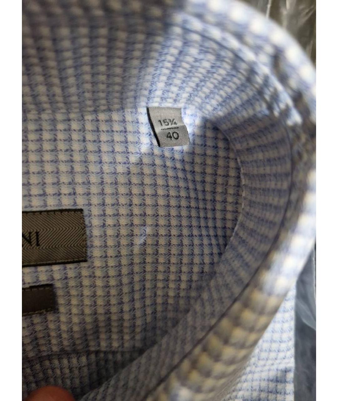 CORNELIANI Голубая хлопковая классическая рубашка, фото 6