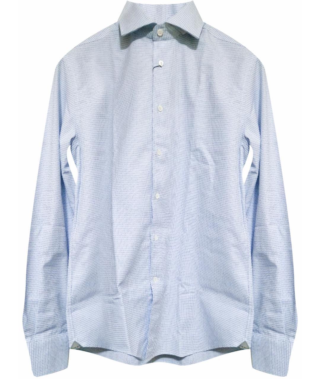 CORNELIANI Голубая хлопковая классическая рубашка, фото 1