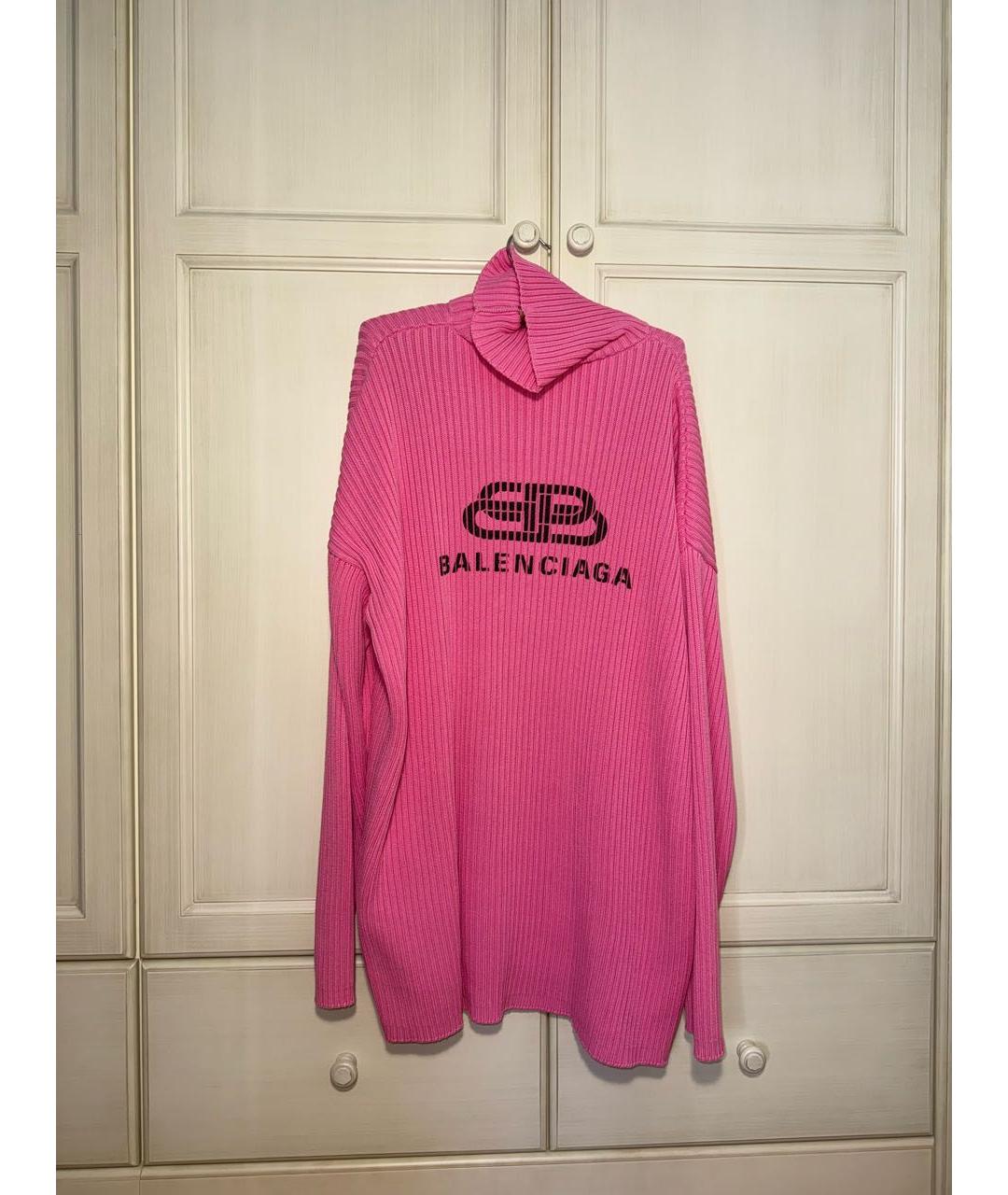 BALENCIAGA Розовое хлопковое повседневное платье, фото 2