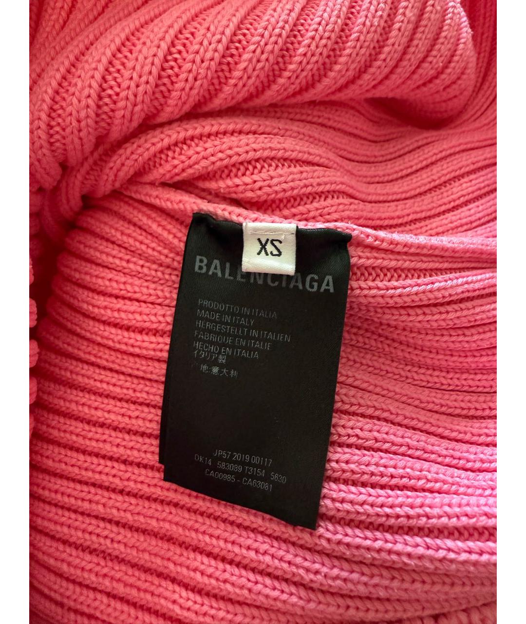 BALENCIAGA Розовое хлопковое повседневное платье, фото 3
