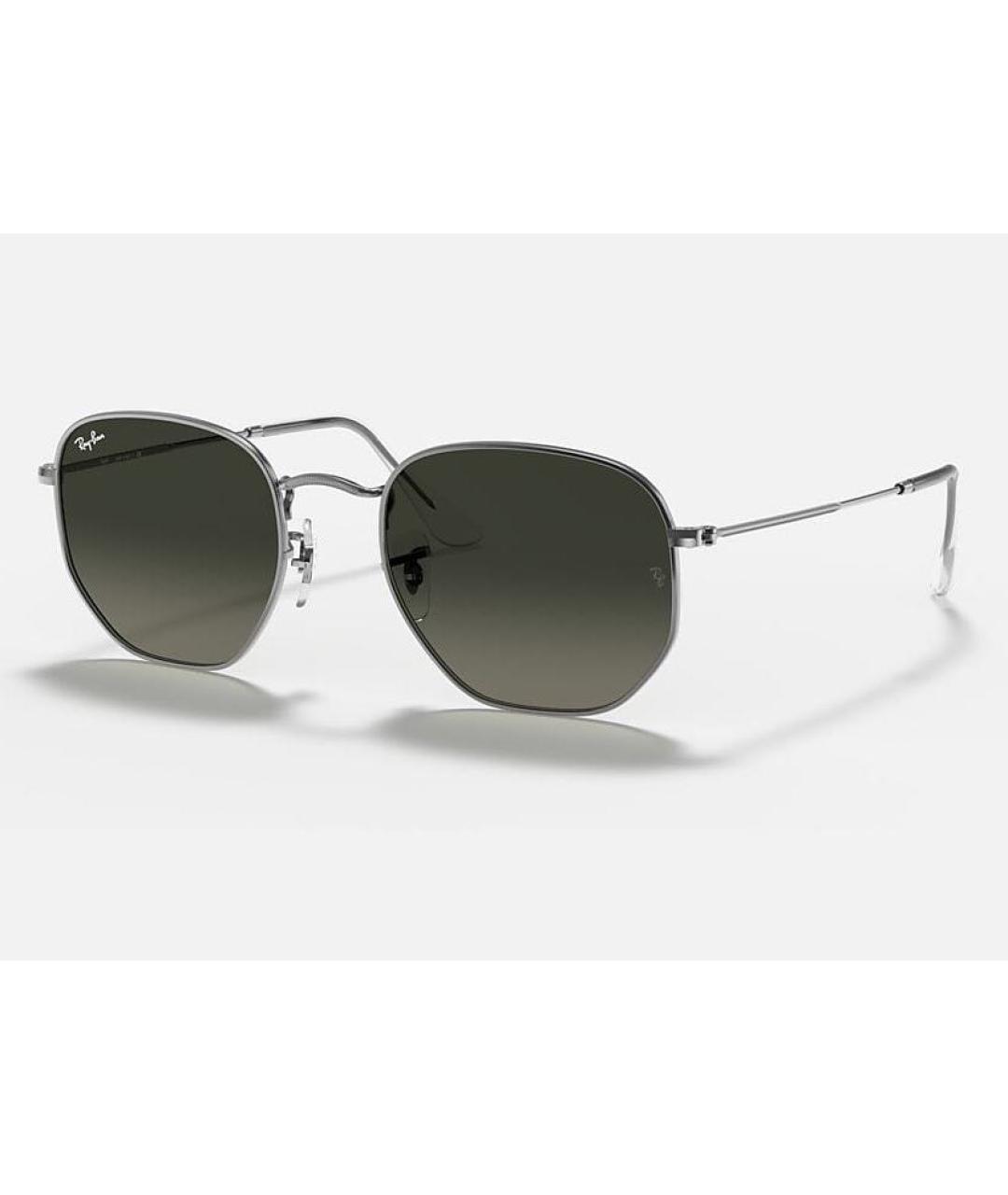RAY BAN Антрацитовые металлические солнцезащитные очки, фото 9