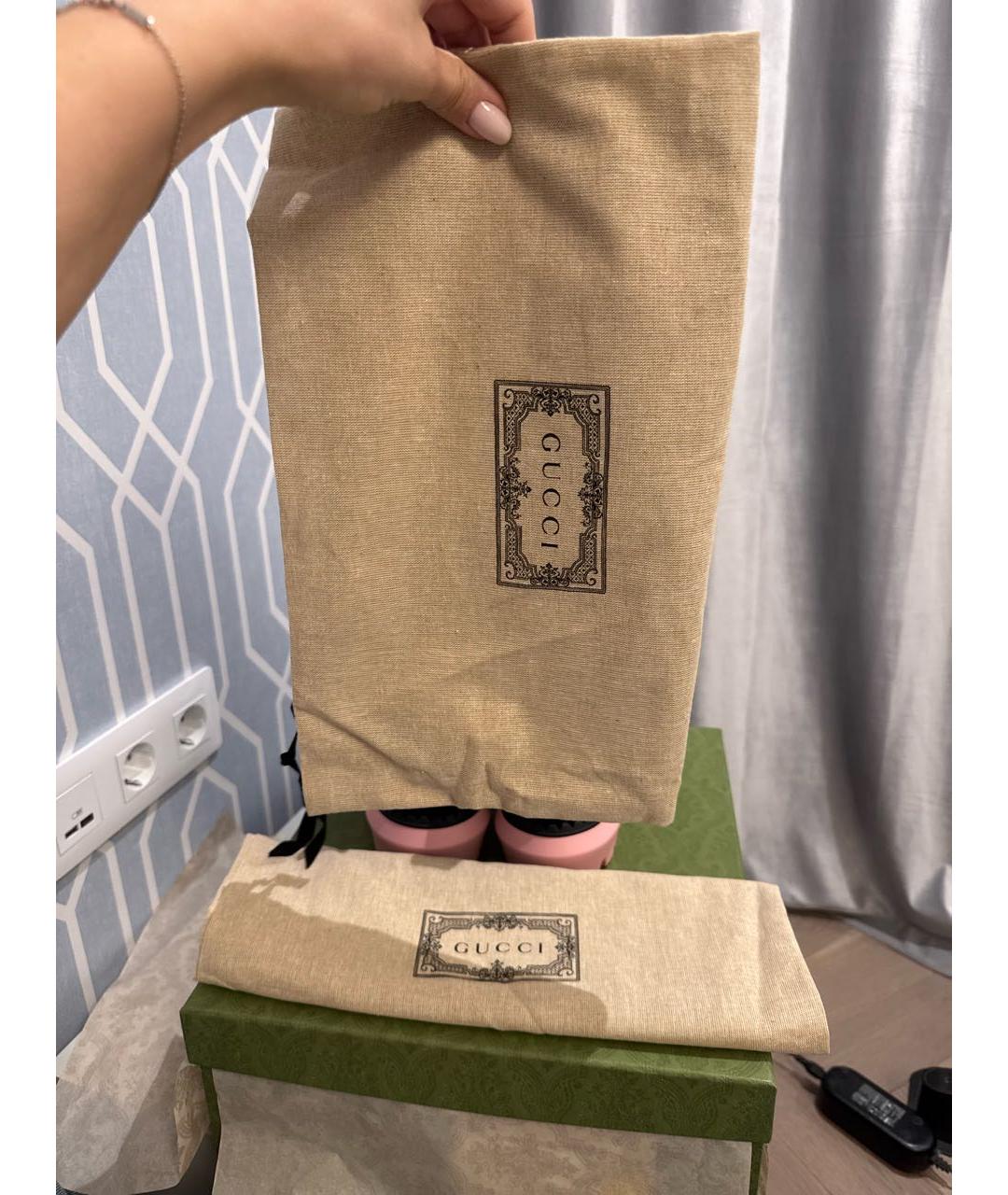 GUCCI Черные кожаные ботинки, фото 5