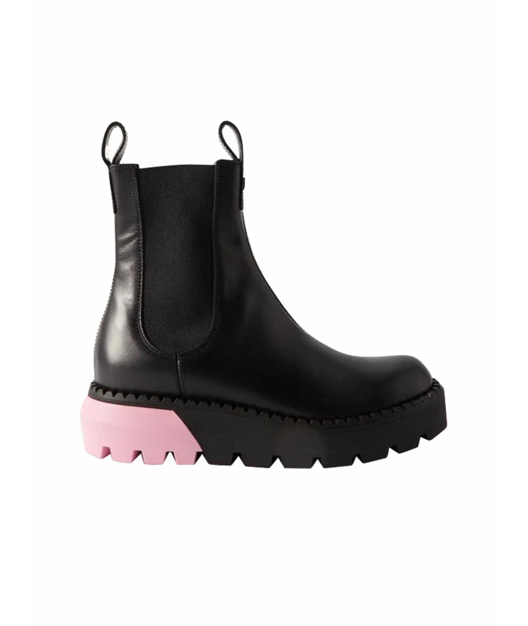 GUCCI Черные кожаные ботинки, фото 1