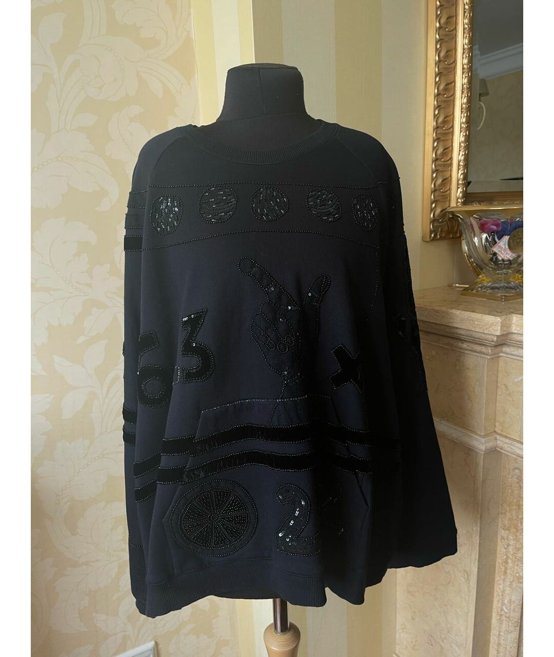 VALENTINO Черный хлопко-эластановый джемпер / свитер, фото 4