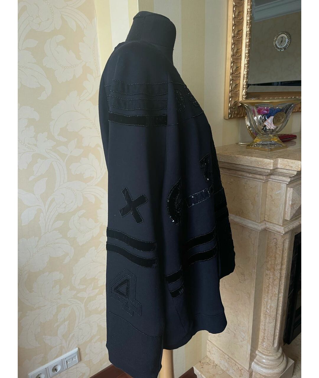 VALENTINO Черный хлопко-эластановый джемпер / свитер, фото 2