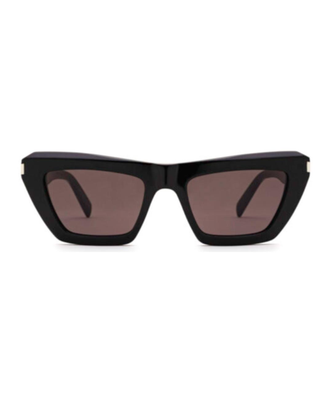 SAINT LAURENT Черные пластиковые солнцезащитные очки, фото 1