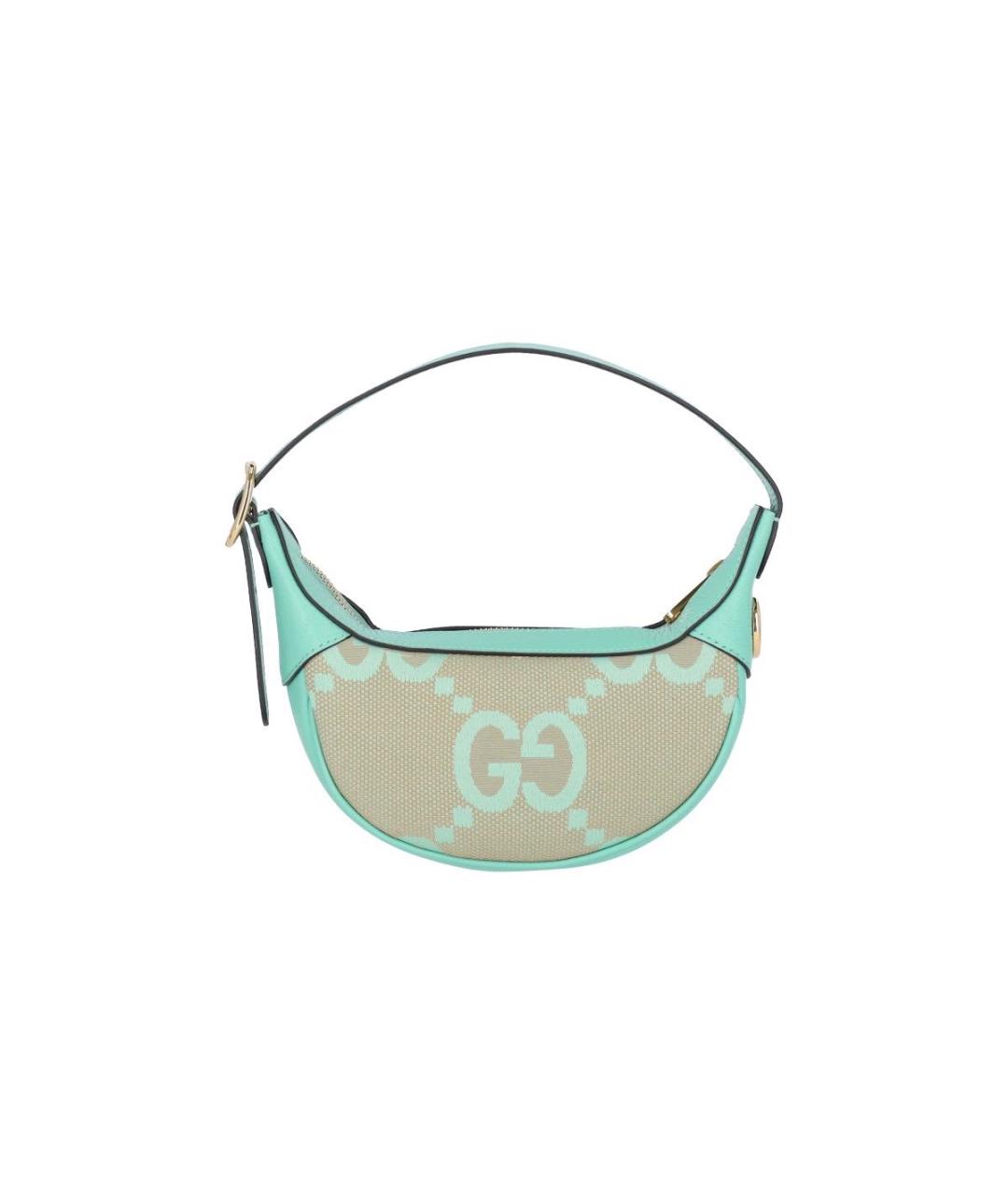 GUCCI Бирюзовая кожаная сумка через плечо, фото 3