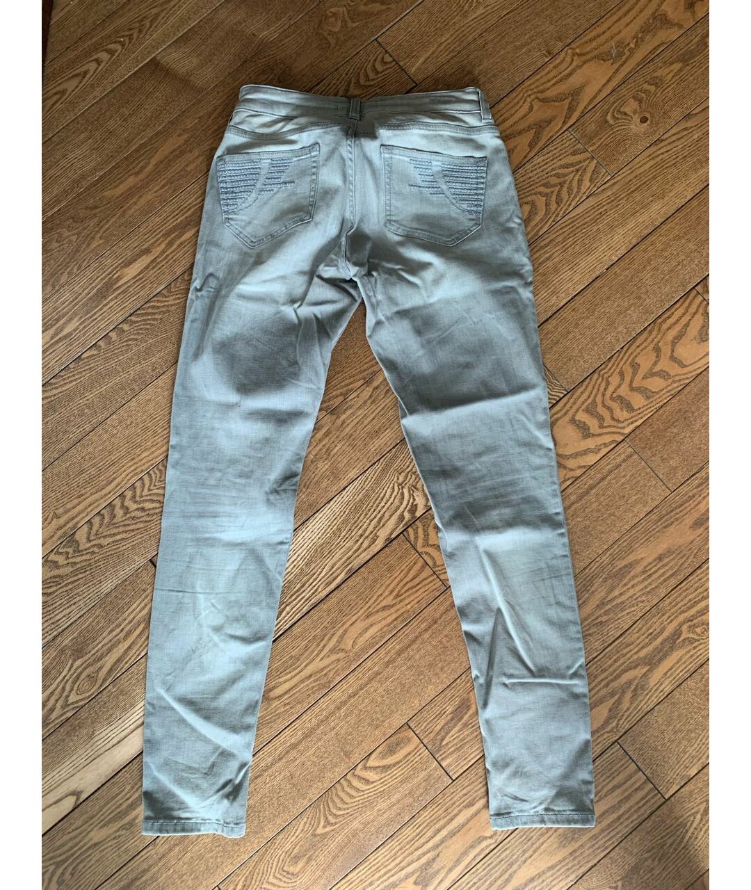 MAJE Серые хлопко-эластановые джинсы слим, фото 2