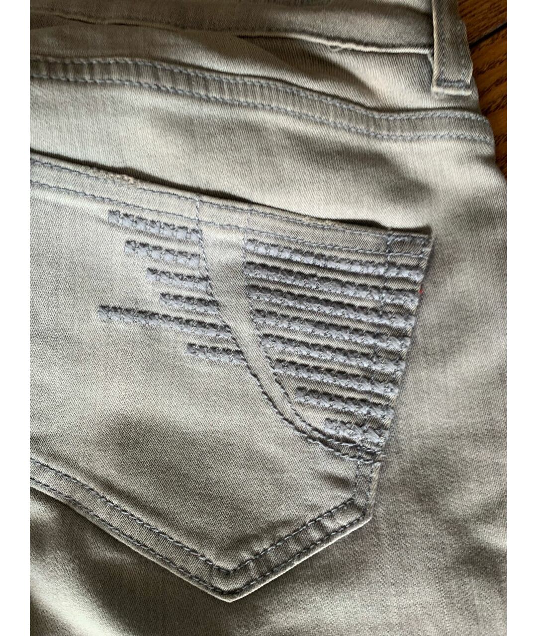 MAJE Серые хлопко-эластановые джинсы слим, фото 5