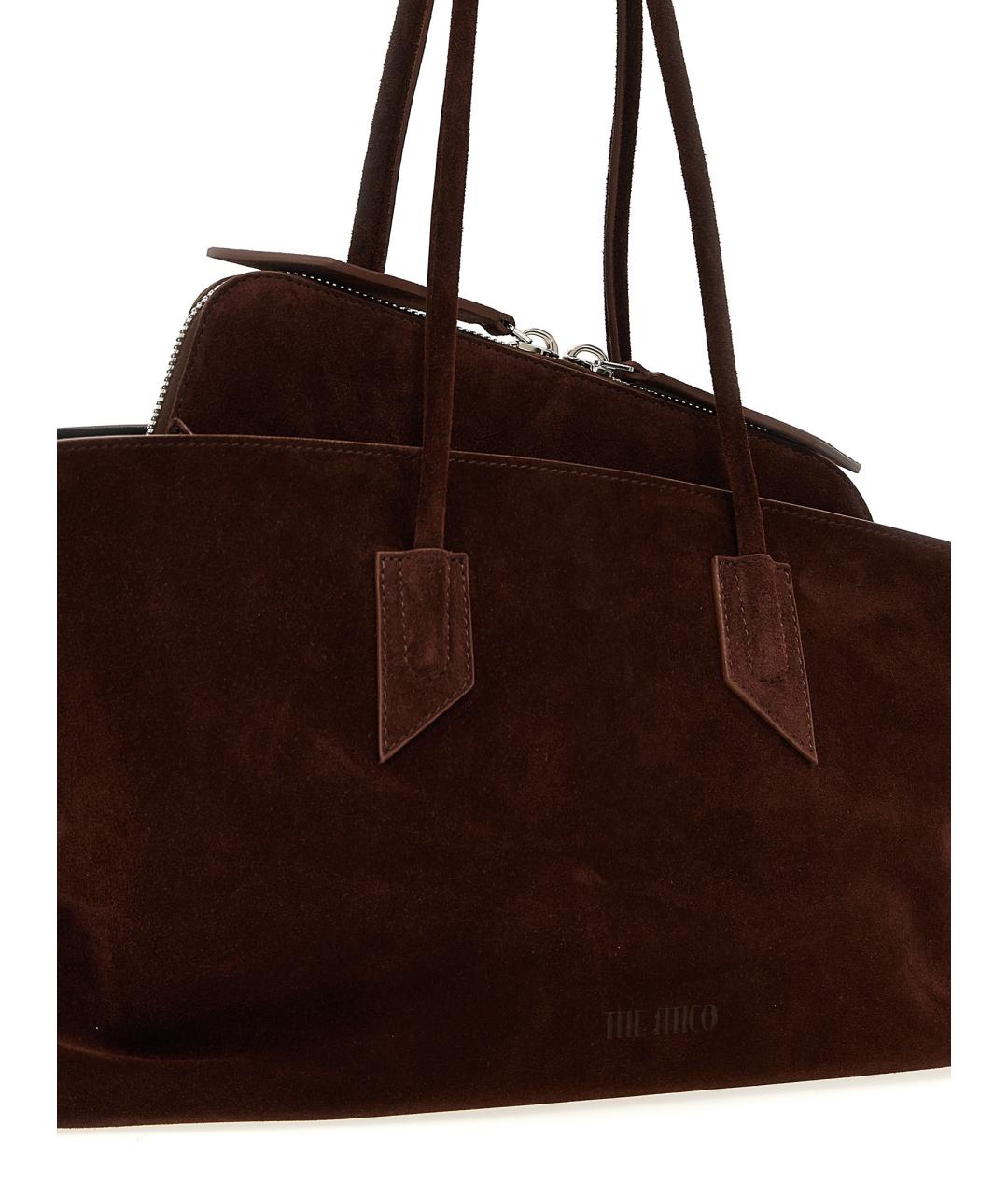 THE ATTICO Коричневая замшевая сумка тоут, фото 2