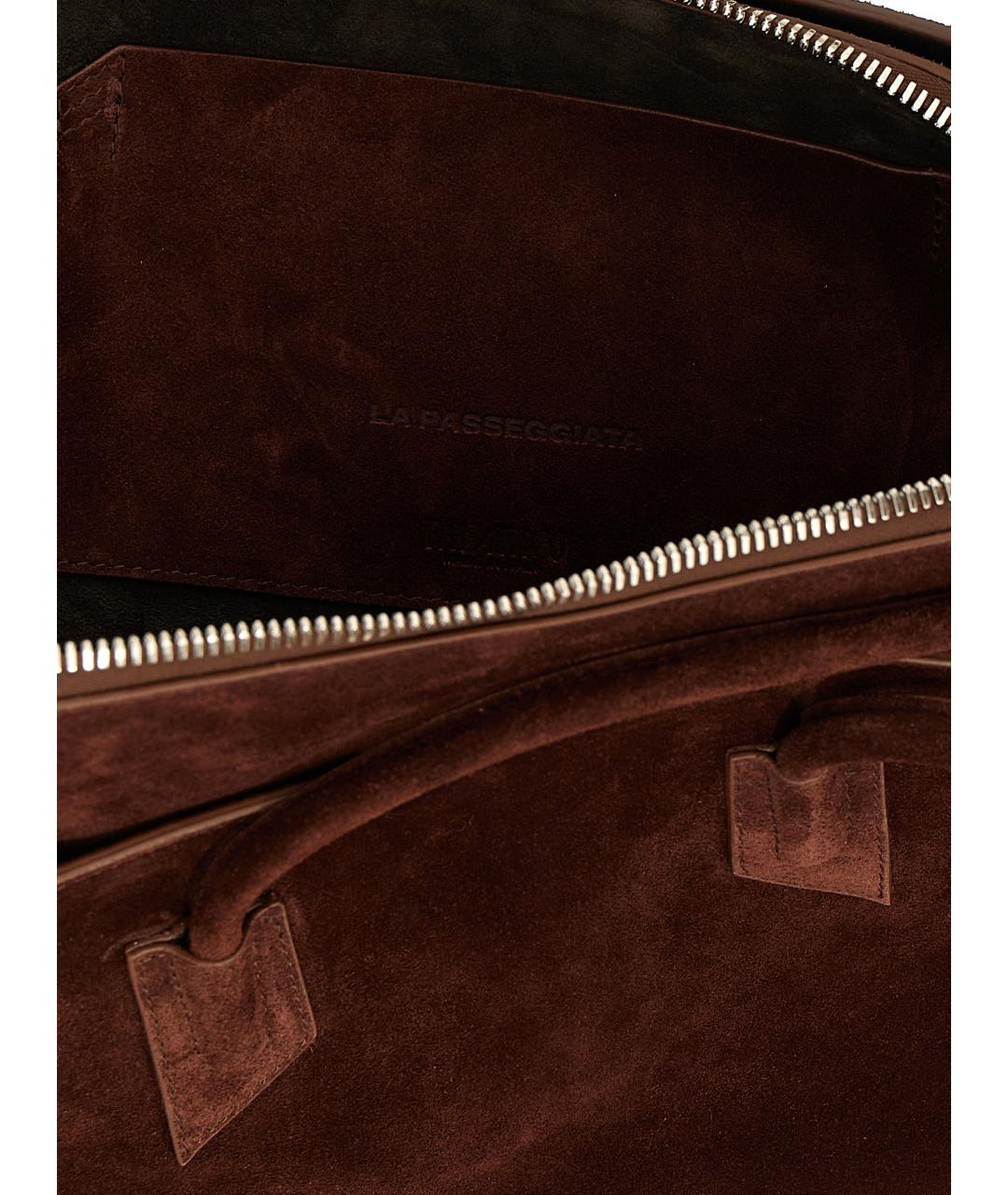 THE ATTICO Коричневая замшевая сумка тоут, фото 3