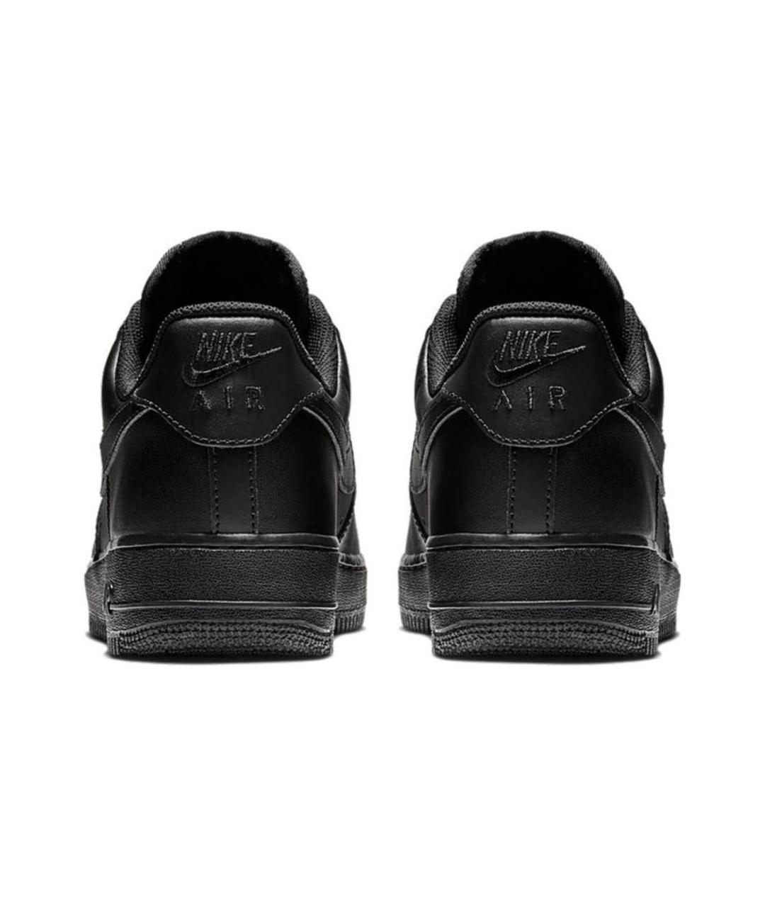 NIKE Черные кожаные низкие кроссовки / кеды, фото 4