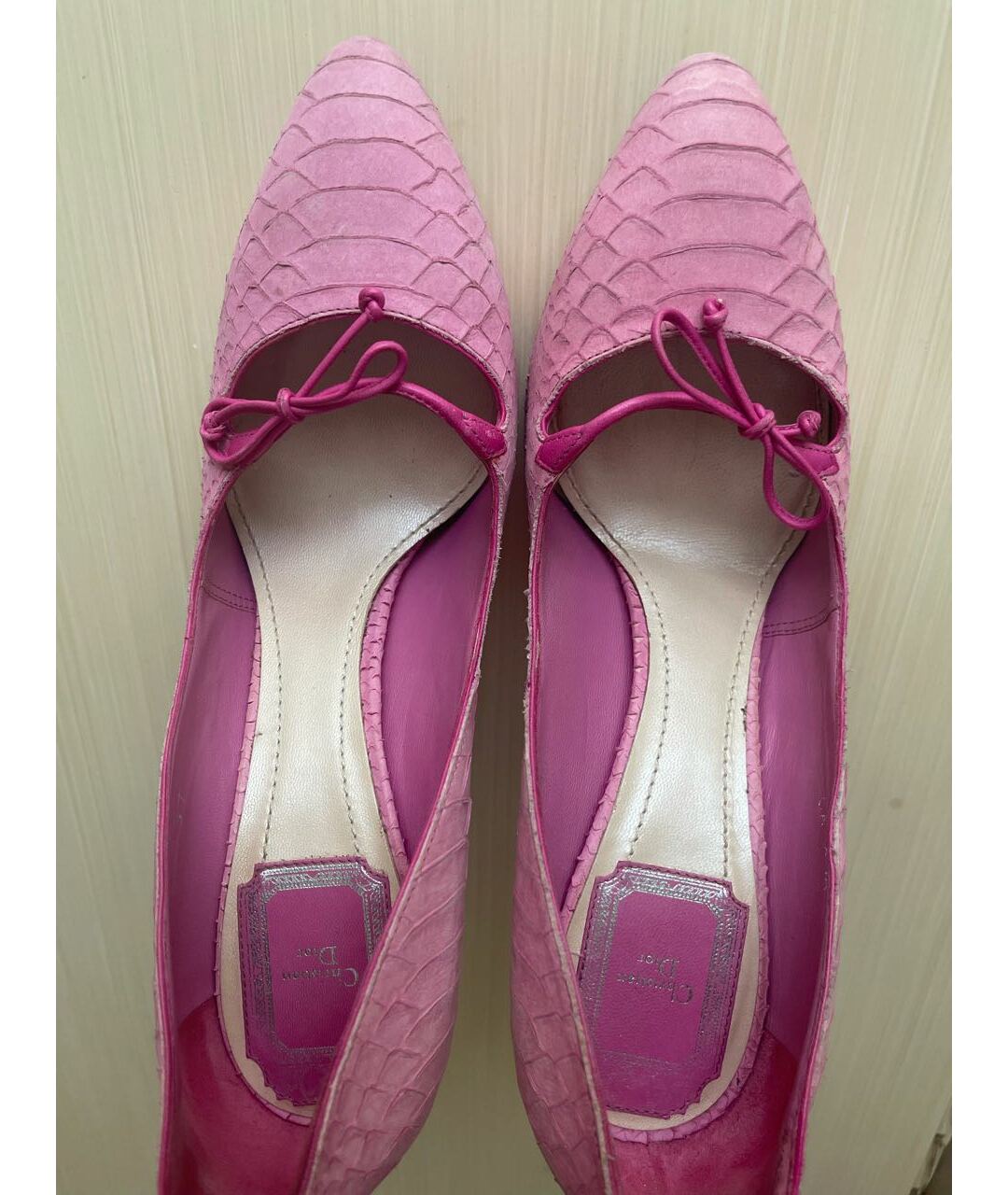 CHRISTIAN DIOR PRE-OWNED Розовые туфли из экзотической кожи, фото 3