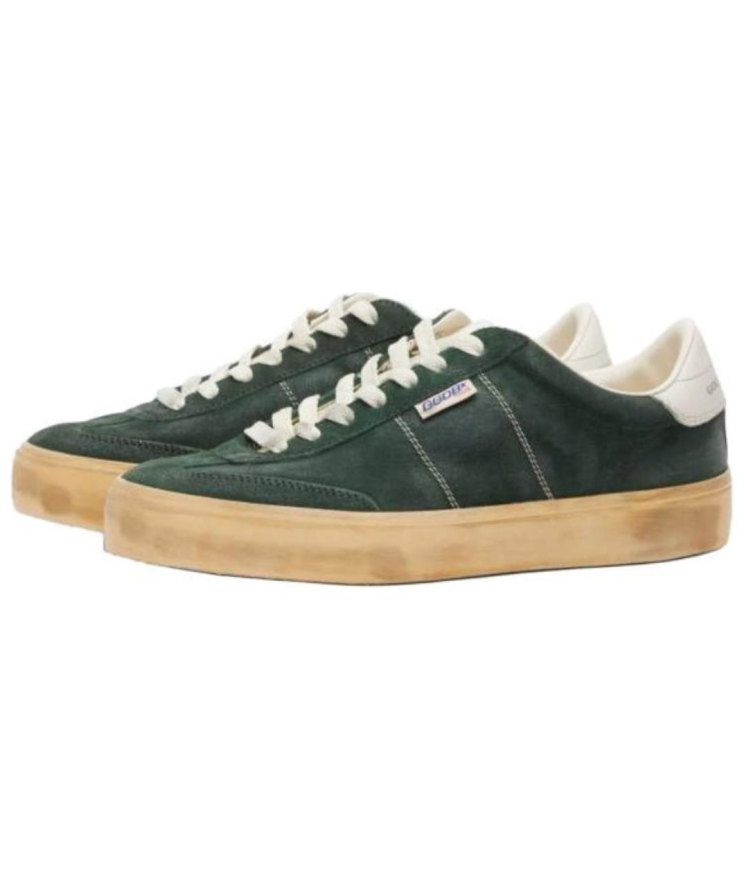 GOLDEN GOOSE DELUXE BRAND Зеленые низкие кроссовки / кеды, фото 3