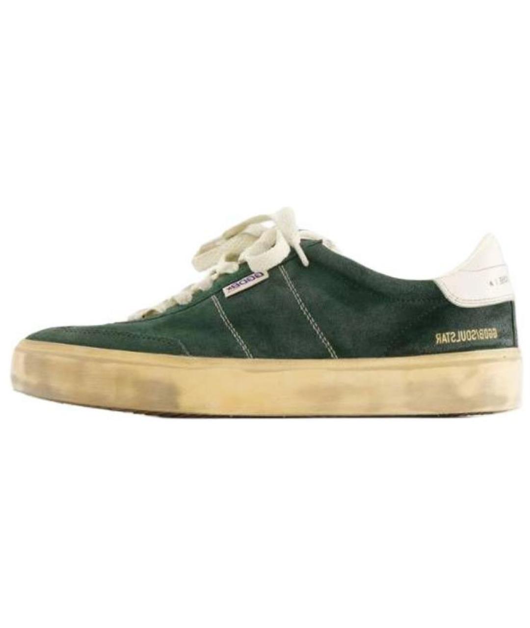 GOLDEN GOOSE DELUXE BRAND Зеленые низкие кроссовки / кеды, фото 2